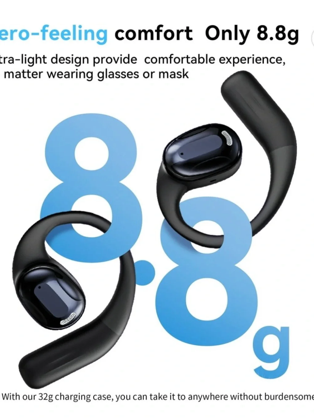 Wireless True Bluetooth Earbuds with Charging Case - NEW! Retail 199